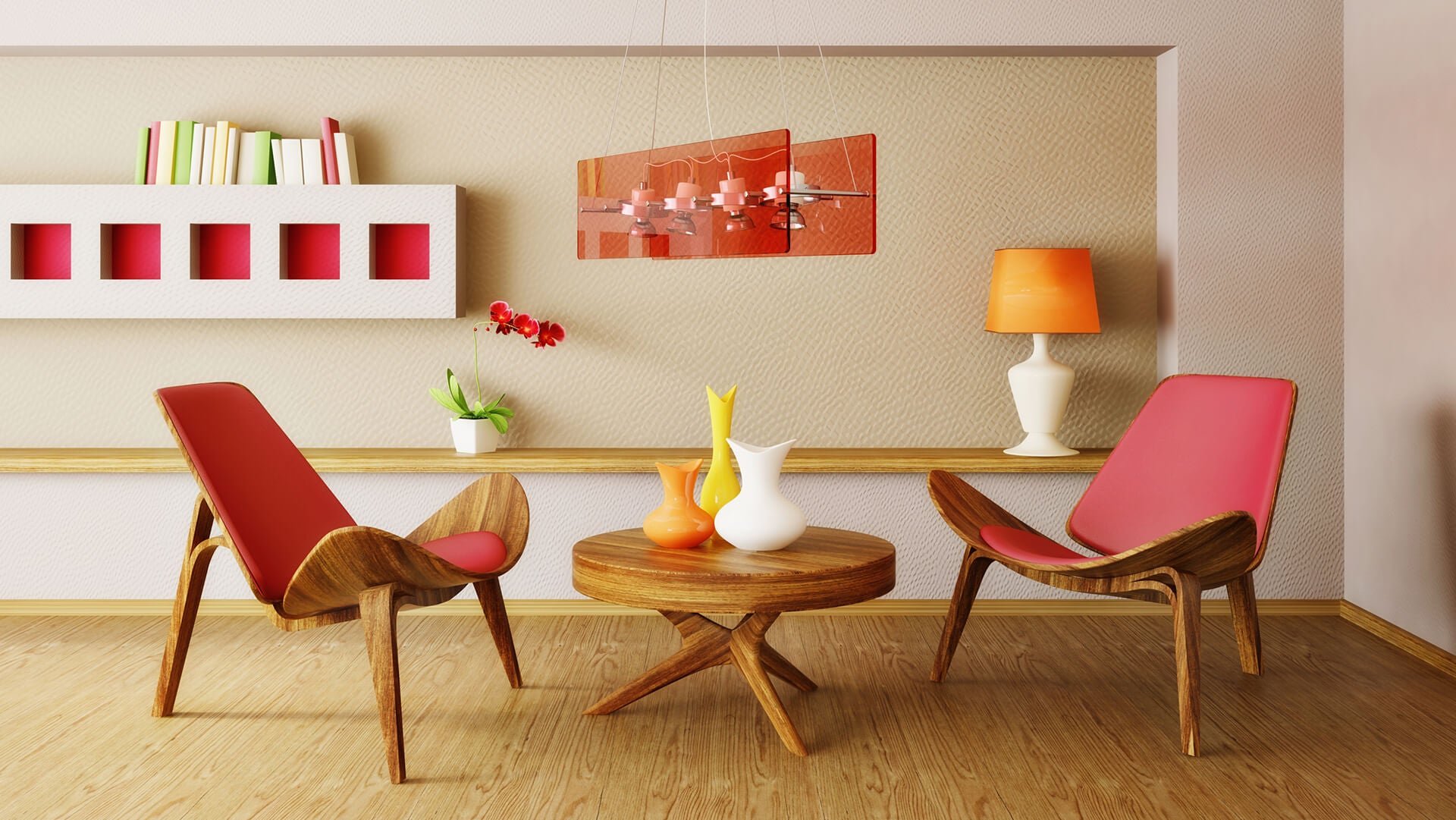 Beautiful pink reading room for you!